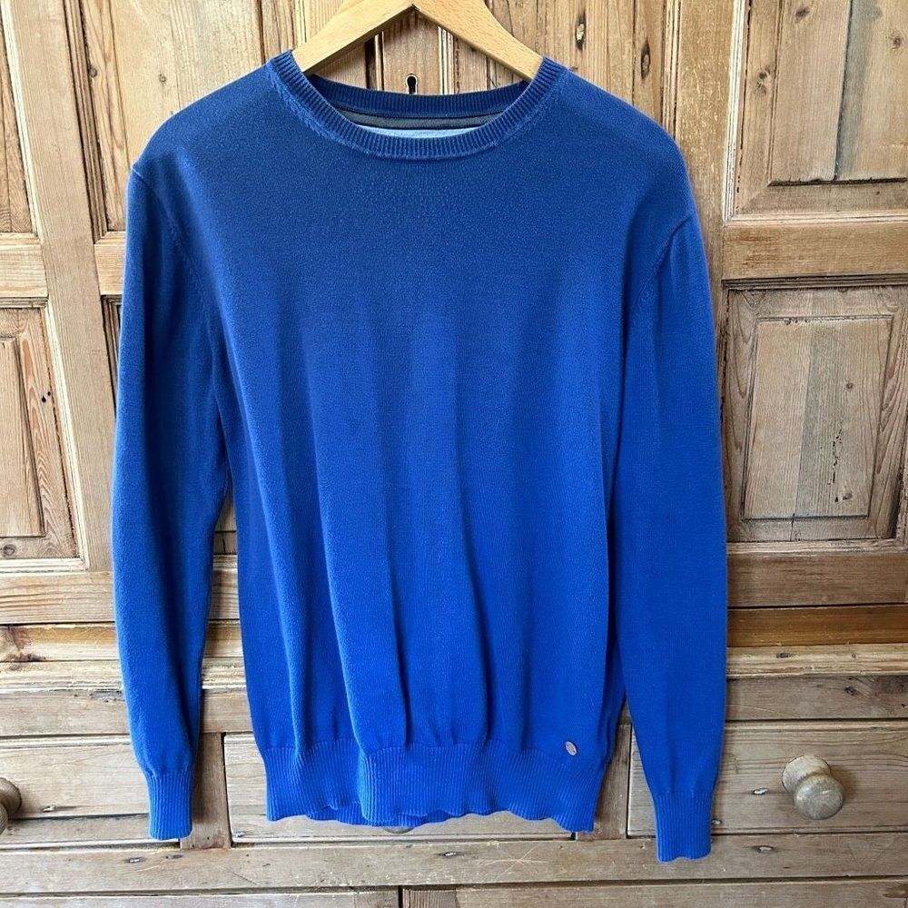 Digel‎ Menswear Concept Large Pima Cotton Sweater Crewneck Blue